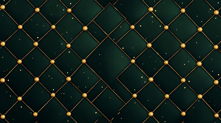 PSD dark green tufted upholstery texture with gold accents and subtle sparkle