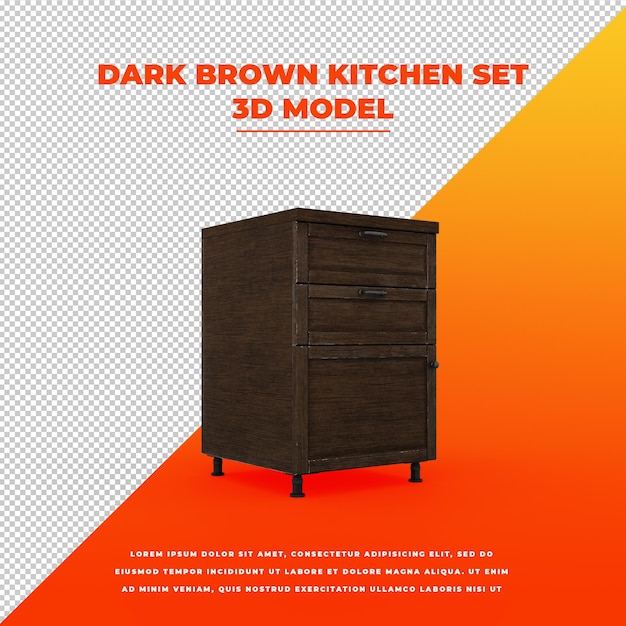 Dark kitchen drawer set