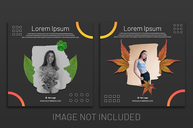 Dark leaf themed portfolio template