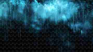 PSD a dark night sky with rain drops and stars