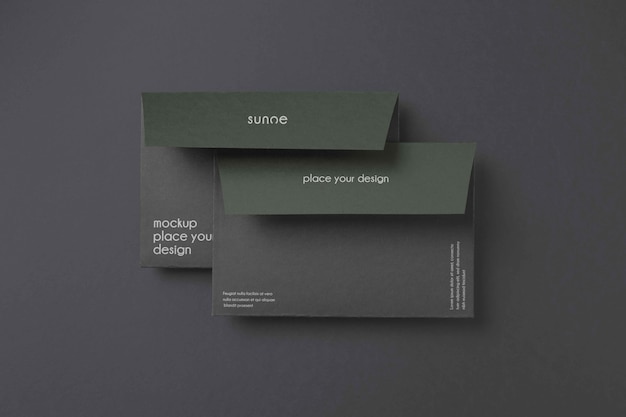 PSD dark paper envelope mock-up