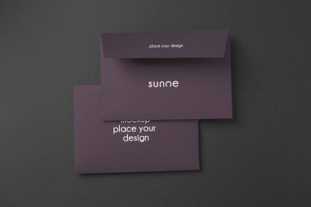 Dark paper envelope mock-up