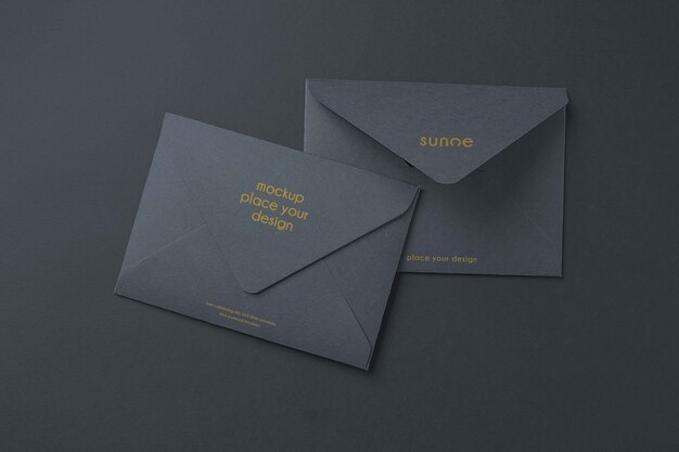 Dark paper envelope mock-up