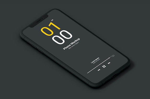 PSD dark phone mockup