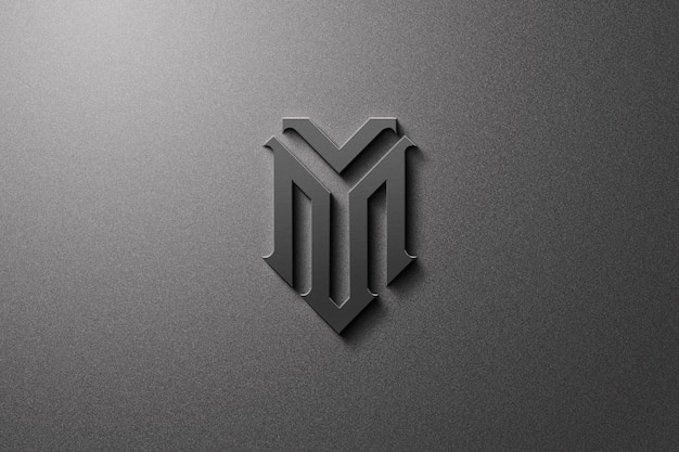 Мокет темной стальной логотипа