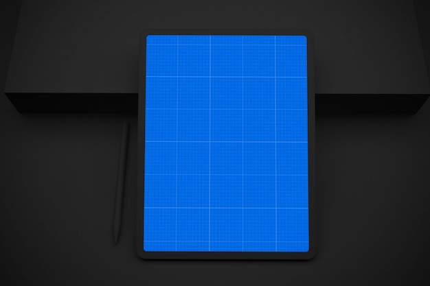 Dark tablet pro  mockup