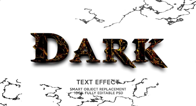 Dark text effect template