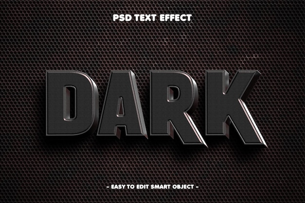 PSD Эффект темного текста