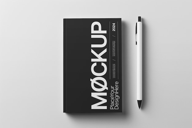 PSD dark tones stationery mockup