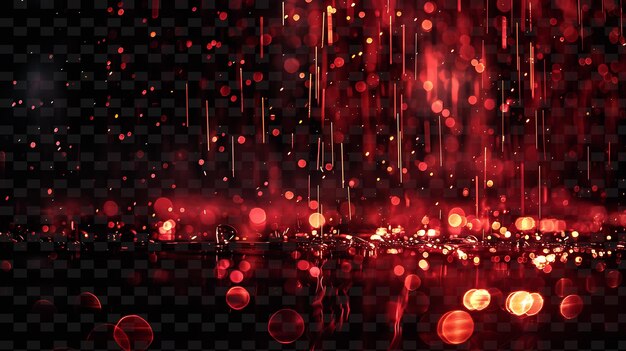 Una parete scura d'acqua con una luce rossa e uno sfondo scuro