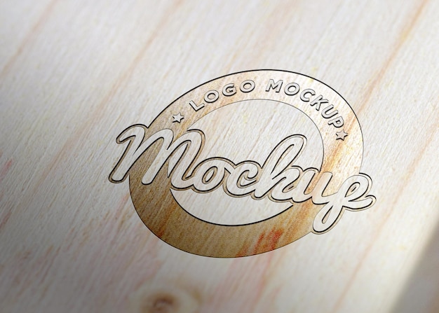 Мокет логотипа " Темная древесина "
