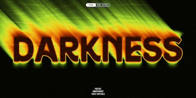 Darkness 3d editable text effect