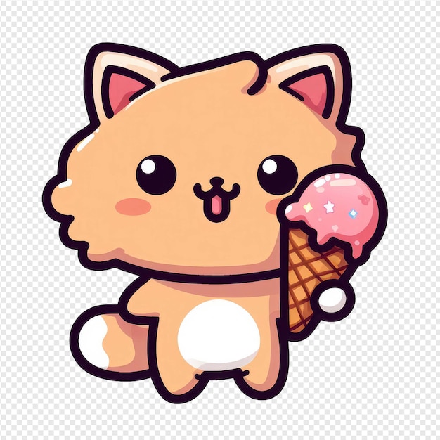 PSD darling baby cat png sticker