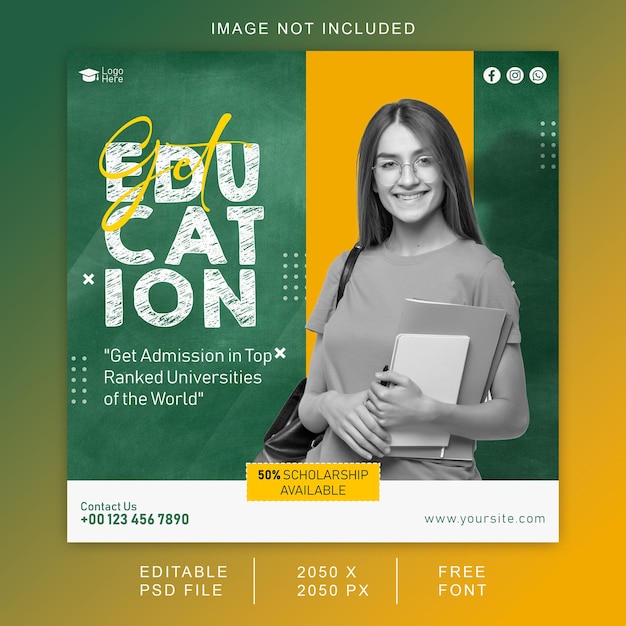 Darmowy Plakat Psd Dla Kationu Edukacji