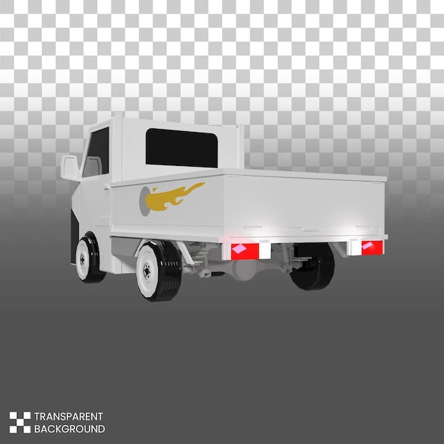 Darmowy Plik Psd 3d Pickup Car Ilustracja Widok Z Tyłu