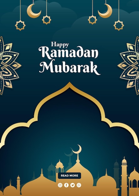 Darmowy PSD szablon ulotki ramadan kareem