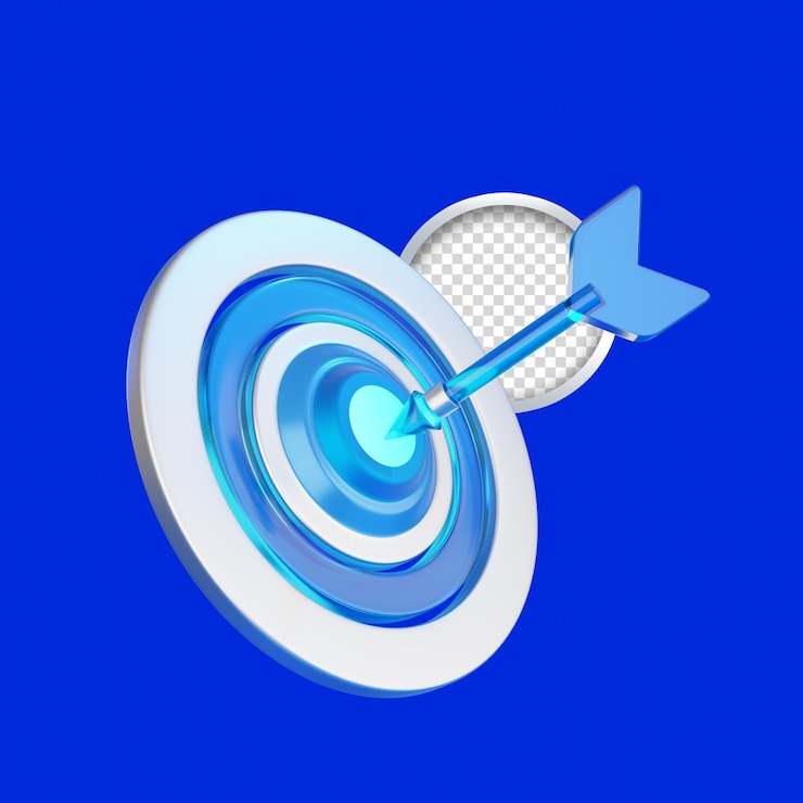PSD dart board game target 3d icon