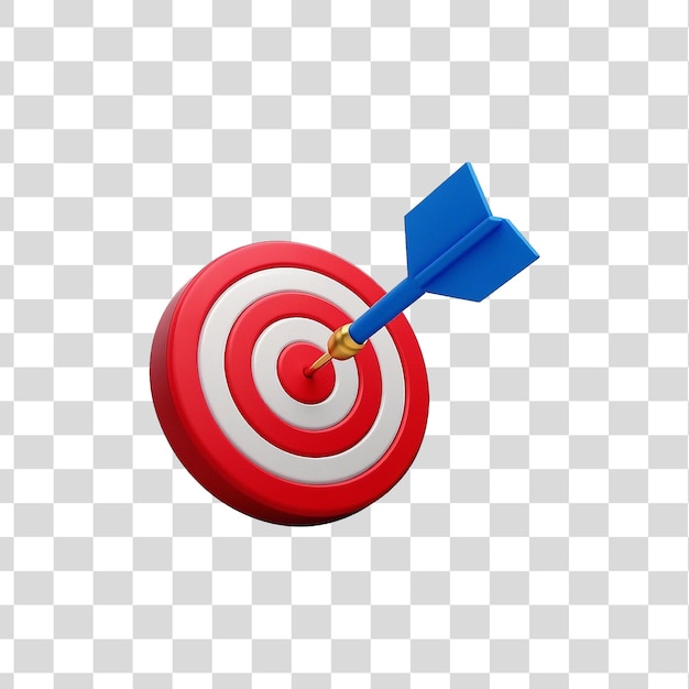 Dart hitting a target representing success and achievement