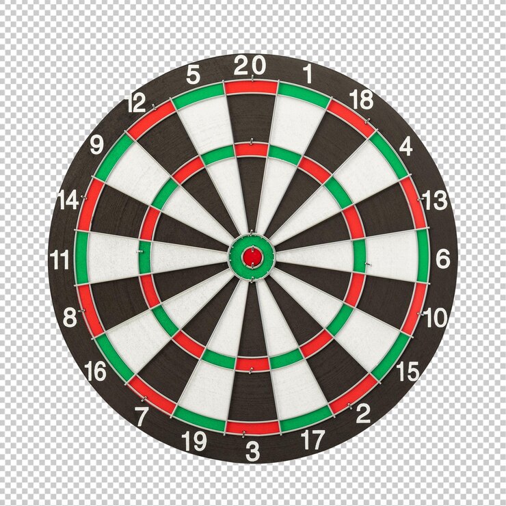 PSD dartboard cutout full depth of field
