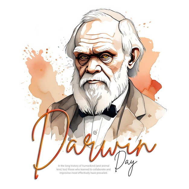PSD darwin day modello di banner per i social media