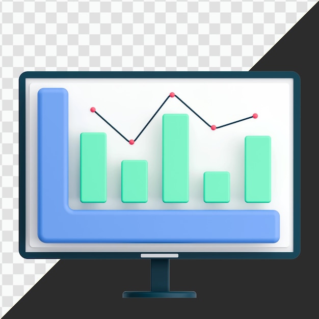 Data Analysis Graph on Monitor