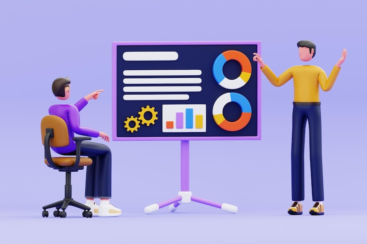 PSD представление анализа данных 3d иллюстрация