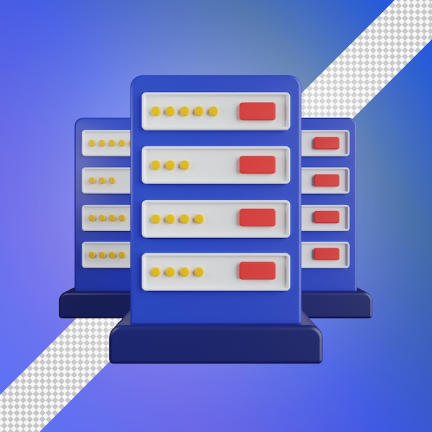 центр обработки данных 3d иллюстрация
