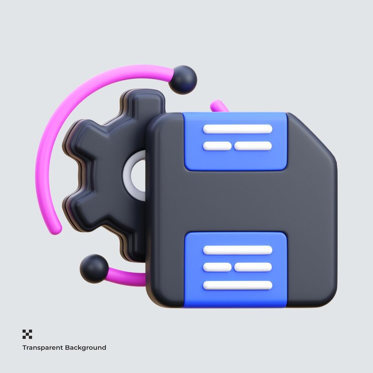 PSD data error recovery 3d icon