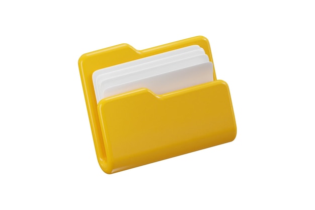 Data folder icon 3d render concept of data management icon vector illustration