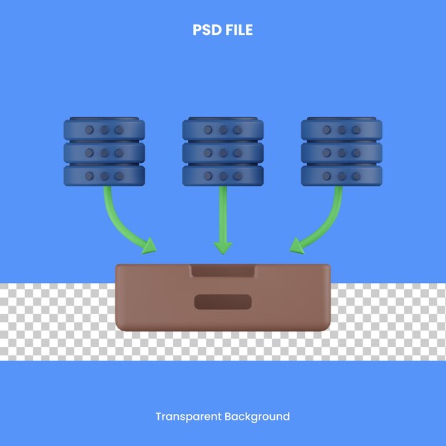 PSD 데이터 수집 3d 렌더링 아이콘 그림 분석