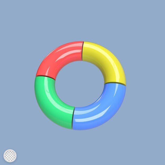 data graph 3d model cartoon style render illustration