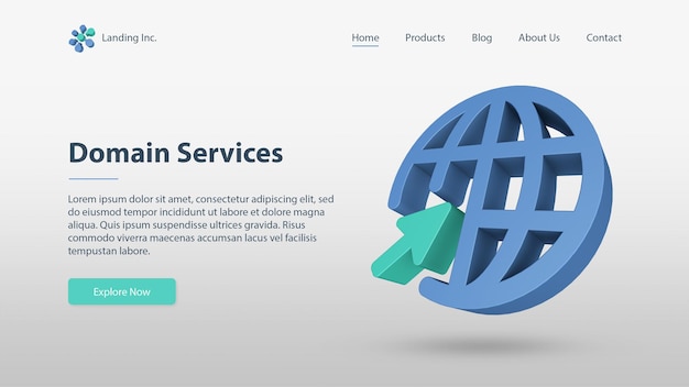 Data processing landing page