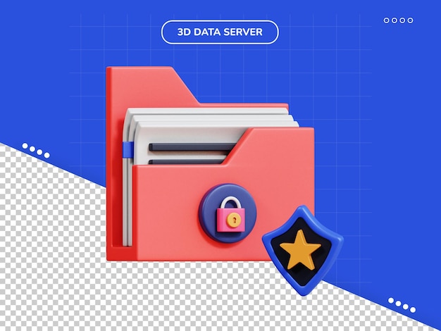 Data protection 3d icon