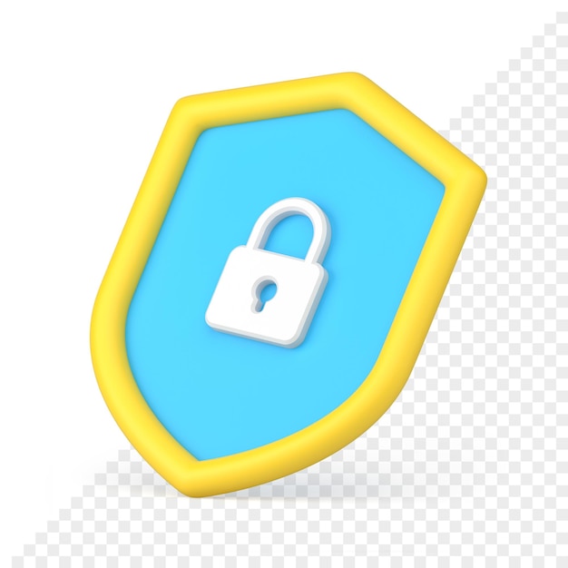 PSD data protection 3d icon