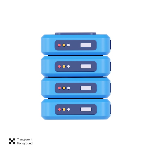 PSD data servers 3d icon