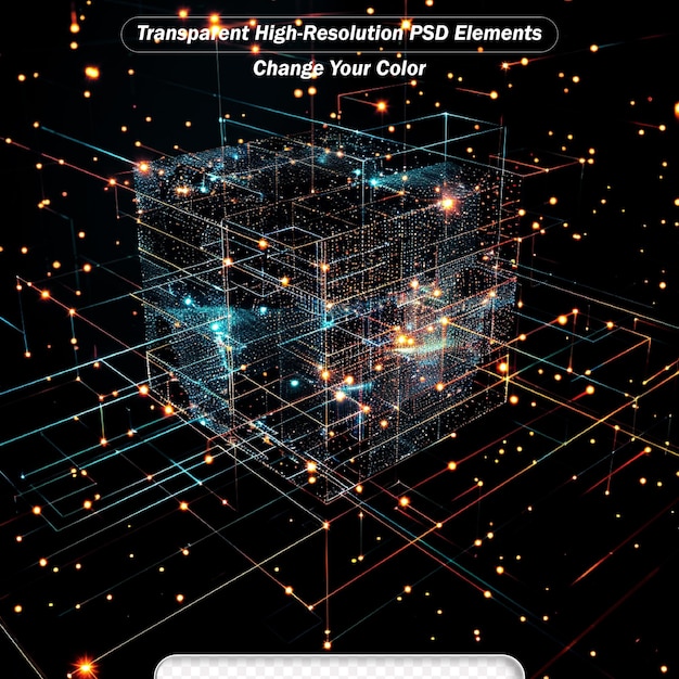 Data technology background Abstract background Connecting dots and lines on dark background