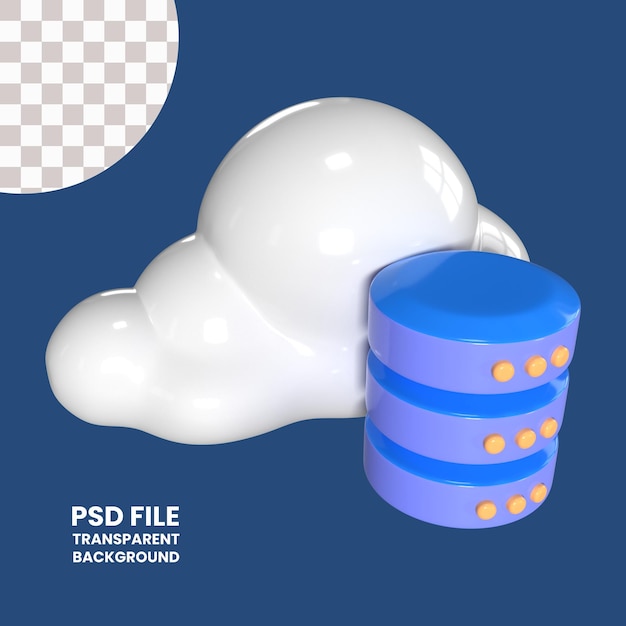 Database 3D-illustratiepictogram