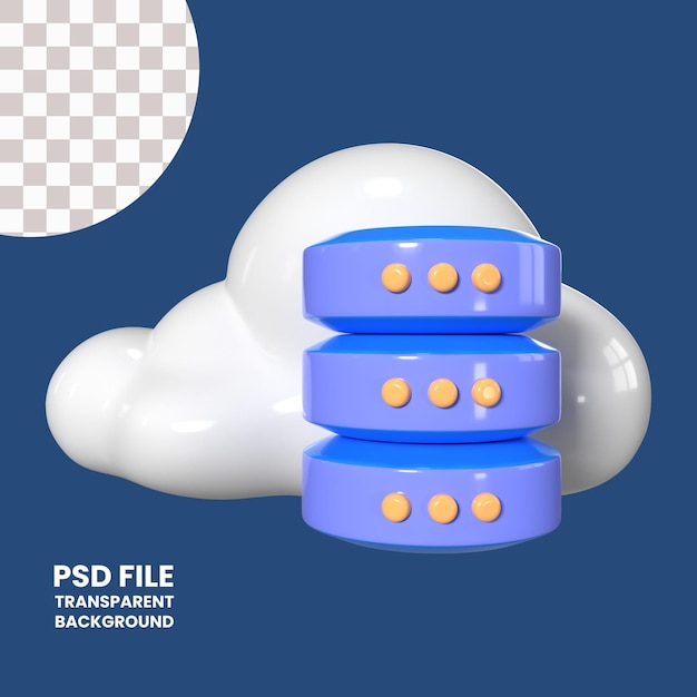 PSD Икона 3d-иллюстрации базы данных