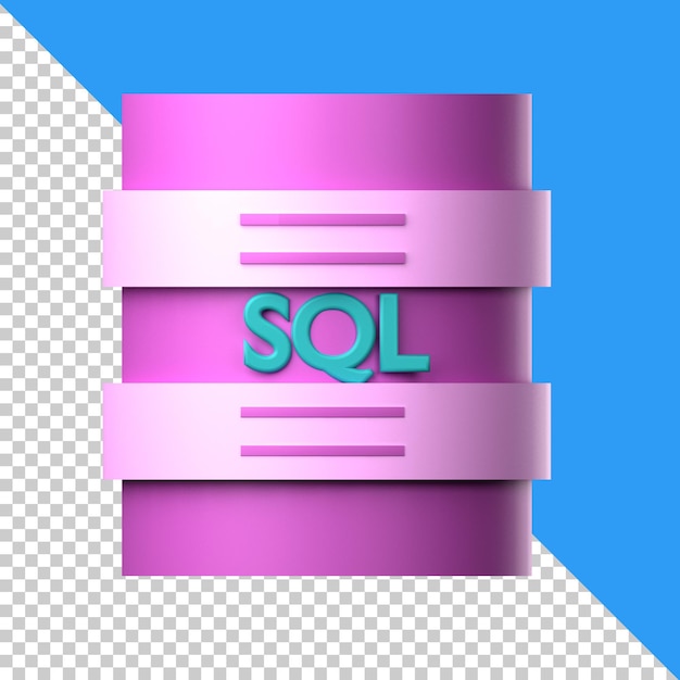 database SQL icon isolated on the transparent background