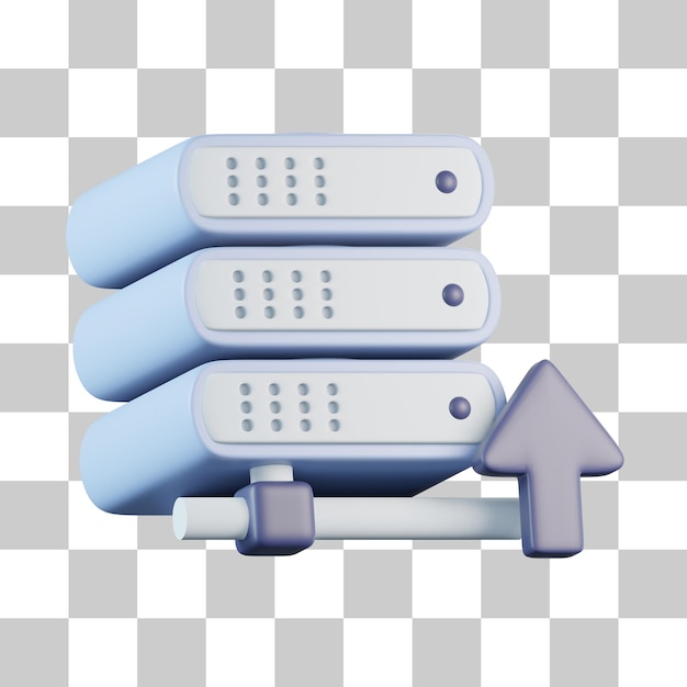 Database upload 3d icon