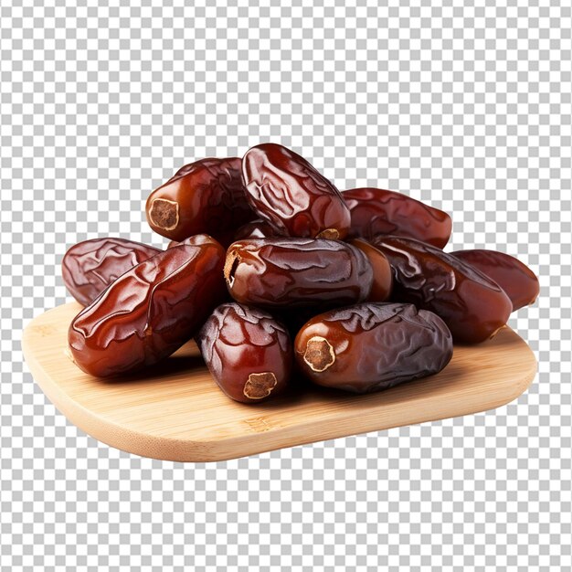 Dates fruits on white background