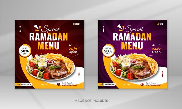 Dates sale ramadan food menu social media post