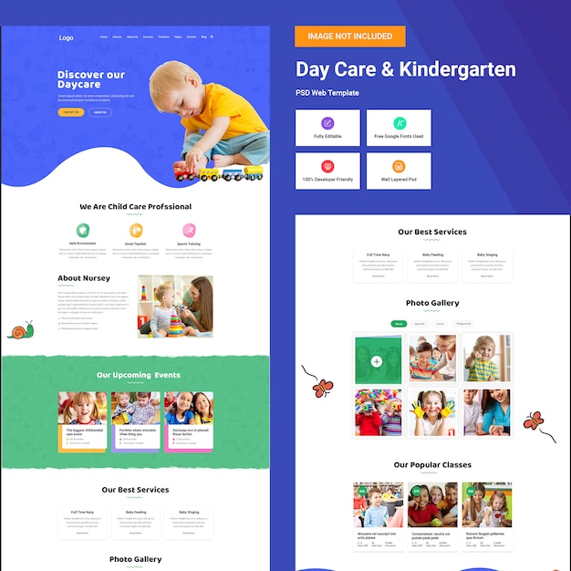 Day care & kindergarten web ui