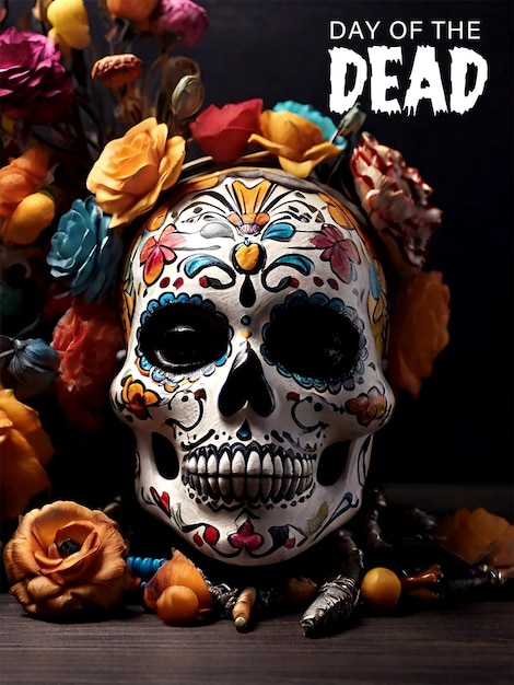 PSD day of the dead celebration background