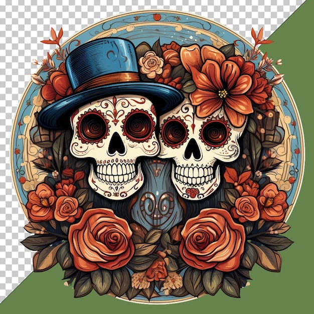 Day of the dead png illustrations