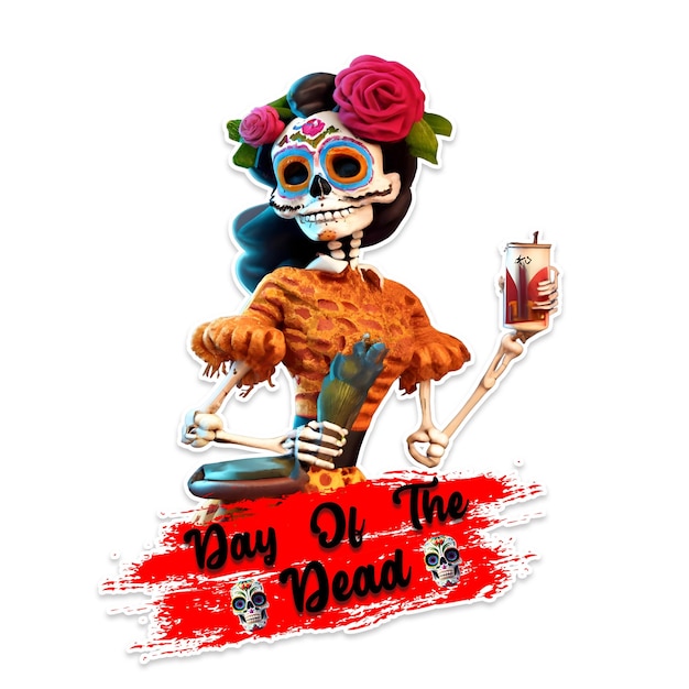 PSD day of the dead women design