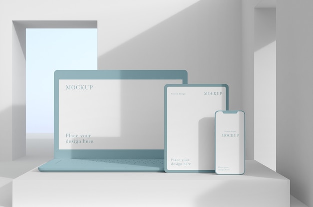 PSD design del mockup del dispositivo daylight