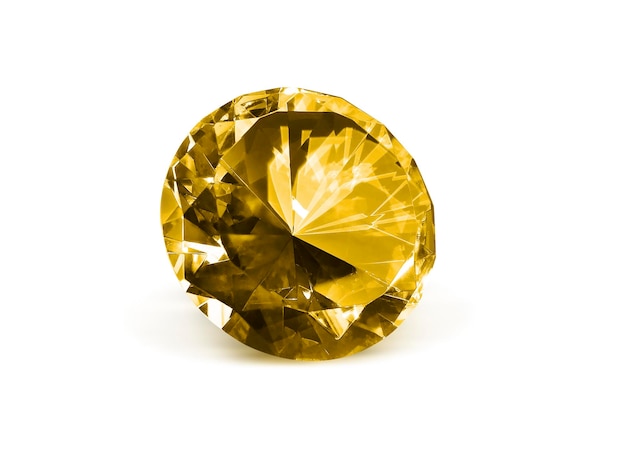 Dazzling diamond Yellow transparent background