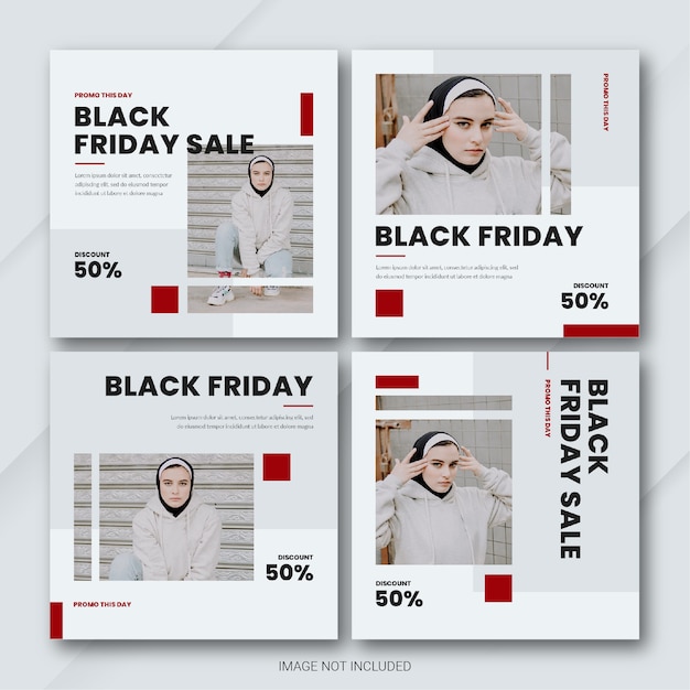 De black friday-campagne instagram-berichtbundelsjabloon