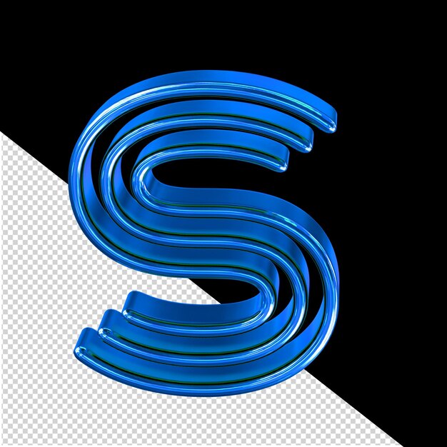 De blauwe symboolletter s